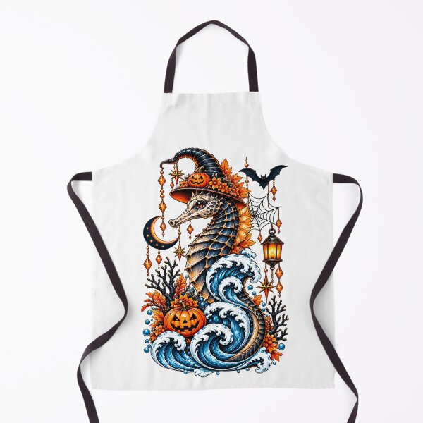 Item preview, Halloween Seahorse Ocean Witch Hat – Spooky Coastal Sea Life Art designed and sold by Dreamy Ocean Art.