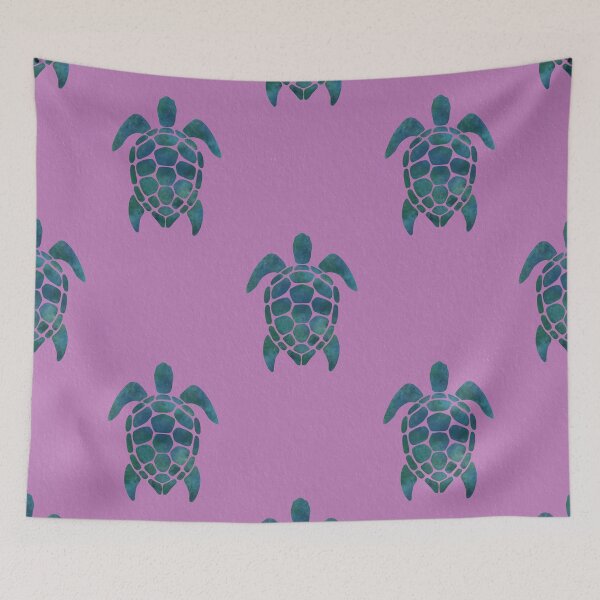 Item preview, Turtles pattern purple designed and sold by Ana Gorozpe.