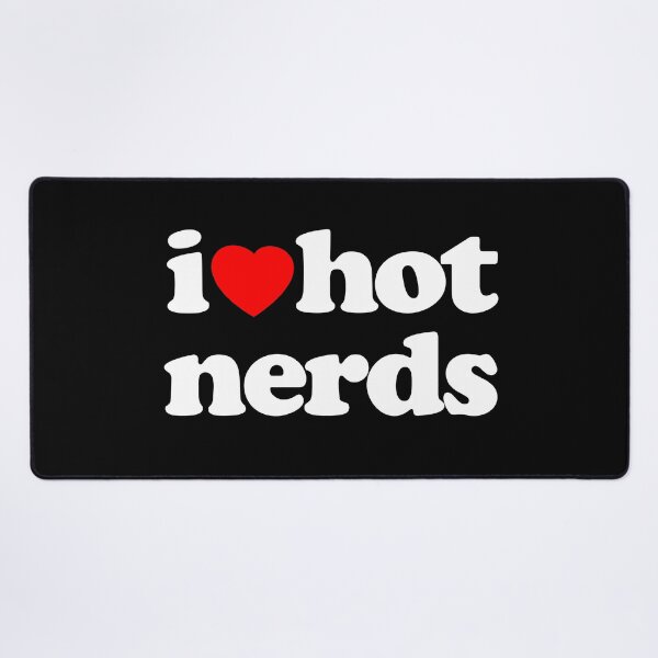 Item preview, I Love Hot Nerds STEM Geek Graphic White Text designed and sold by MathWare MathClips.