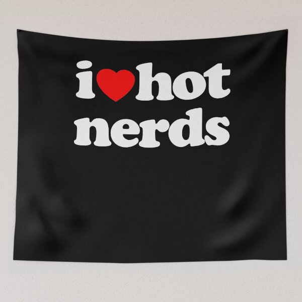 Item preview,  I Love Hot Nerds STEM Geek Graphic White Text designed and sold by MathWare MathClips.