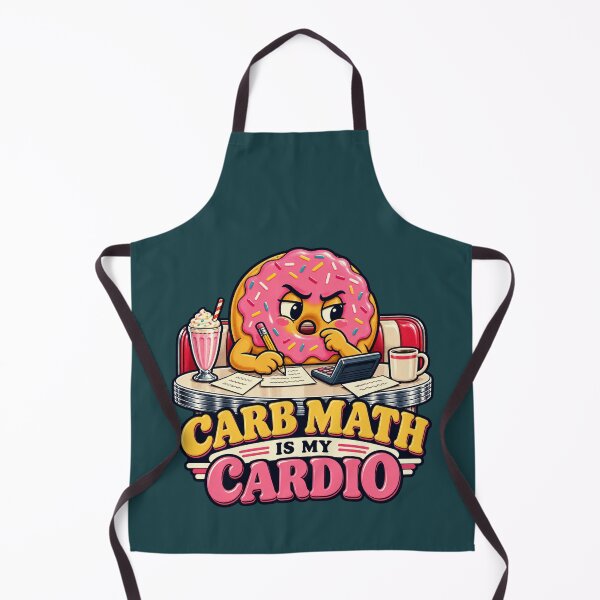 Item preview, Carb Math Is My Cardio – Funny Donut Diabetes Cartoon designed and sold by PiANNE.