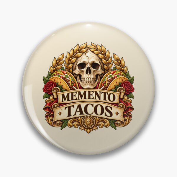 Item preview, Memento Tacos – Funny Latin Taco Pun Skull Roman Design designed and sold by MetaModel Editions.