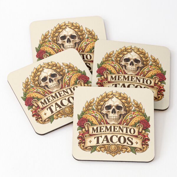 Item preview, Memento Tacos – Funny Latin Taco Pun Skull Roman Design designed and sold by MetaModel Editions.
