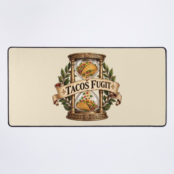 Item preview, Tacos Fugit – Funny Tempus Fugit Latin Taco Pun designed and sold by MetaModel Editions.
