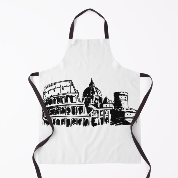 Item preview, Vintage Black and White Ink Sketch of Iconic Rome Landmarks designed and sold by Emily Waters.