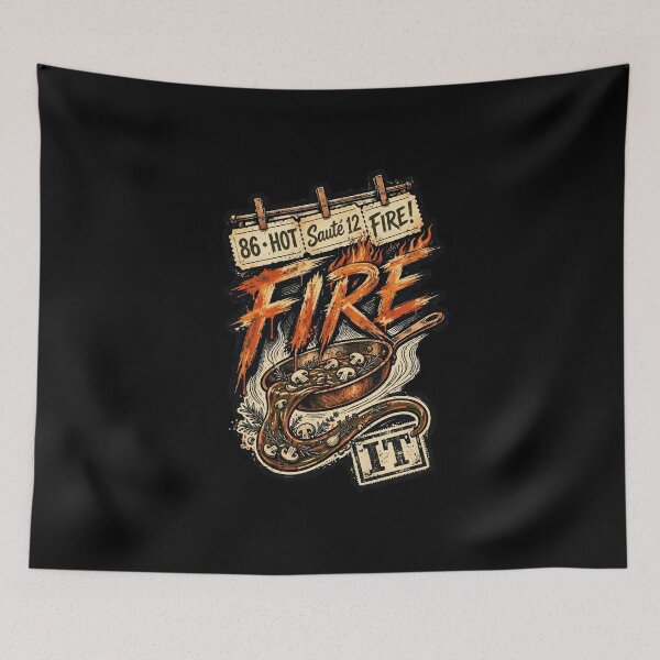 Item preview, Fire It Chef Design, Fire It Cooking Artwork, Chef Graphic, Cook Design, Cooking Gift, Chef Gift, Kitchen Art, Culinary Design, Chef Life, Line Cook, Restaurant Kitchen, Professional Cooking designed and sold by Typologystudios.