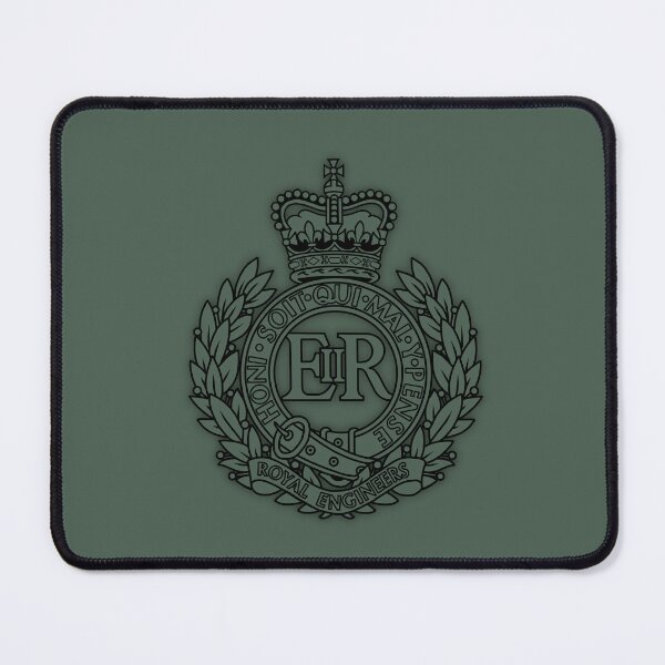 Item preview, Royal Engineers Cap Badge colourless (ER) designed and sold by Auburn-Art.