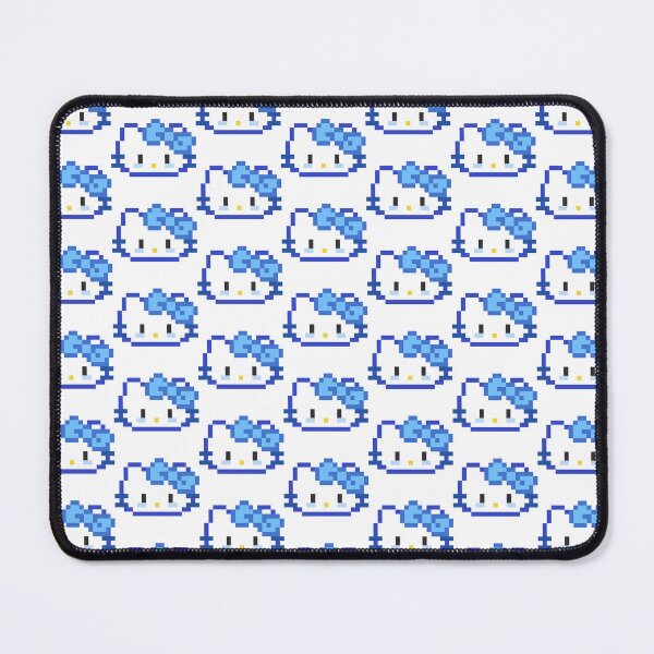 Item preview, Blue Hello Kitty pixel head designed and sold by Georgiananas.