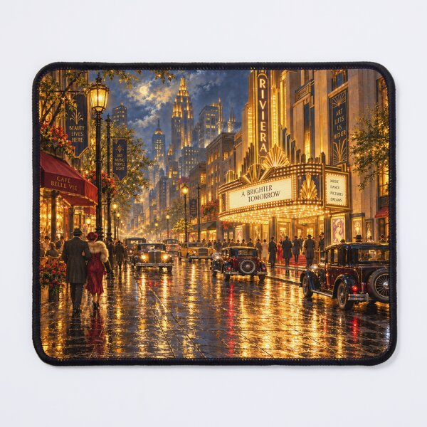 Item preview, Golden Art Deco city at night designed and sold by _ARLUNA_.
