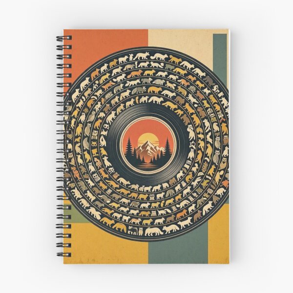 Item preview, Wildlife Symphony – Animal Vinyl Record Nature Art designed and sold by Dogandesighn.
