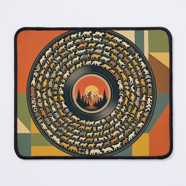 Item preview, Wildlife Symphony – Animal Vinyl Record Nature Art designed and sold by Dogandesighn.