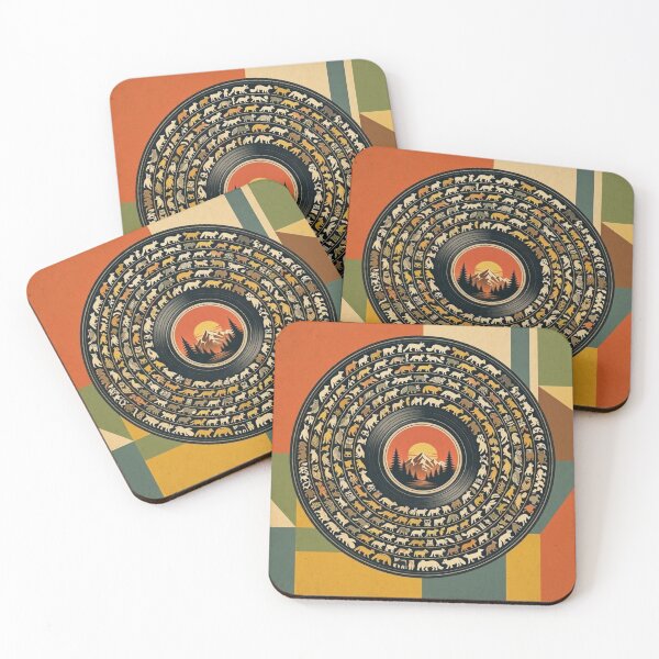Item preview, Wildlife Symphony – Animal Vinyl Record Nature Art designed and sold by Dogandesighn.