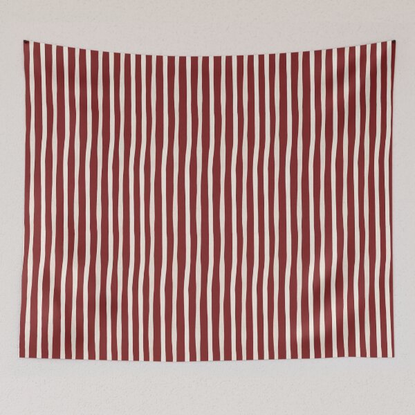 Item preview, Cherry and Warm Ivory Vertical Stripes Aesthetic Pattern | Retro Crimson Red Striped Pattern Gift for Women & Girls | Aesthetic Dark Red Striped Pattern for College Students designed and sold by VivaFy.