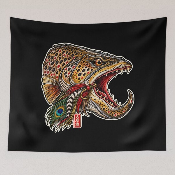 Item preview, Vintage Ukiyo-e Japanese Fisherman Ocean Wave Manga Graphic designed and sold by lamiarte.
