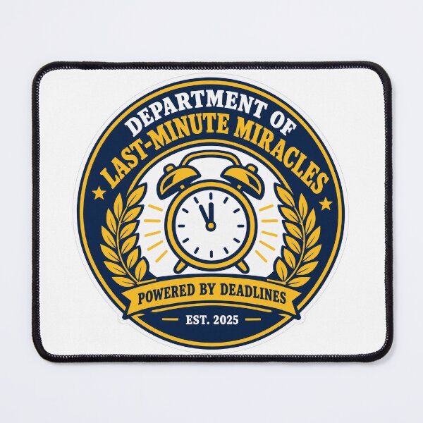 Item preview, Department Of Last-Minute Miracles Retro Seal designed and sold by NovaToons.