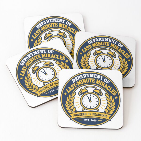 Item preview, Department Of Last-Minute Miracles Retro Seal designed and sold by NovaToons.