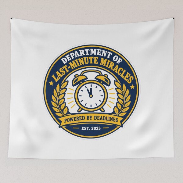 Item preview, Department Of Last-Minute Miracles Retro Seal designed and sold by NovaToons.