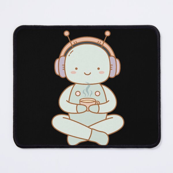 Item preview, Cute Chill Lofi Robot T-Shirt - Developer Coffee Coding Aesthetic designed and sold by cybertreat.