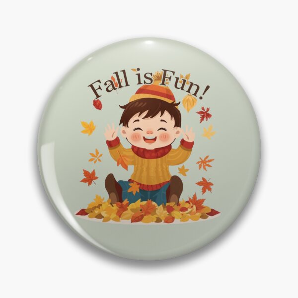 Item preview, Happy Boy Playing in Autumn Leaves Cute Fall Kids Illustration designed and sold by Little-Miracle.