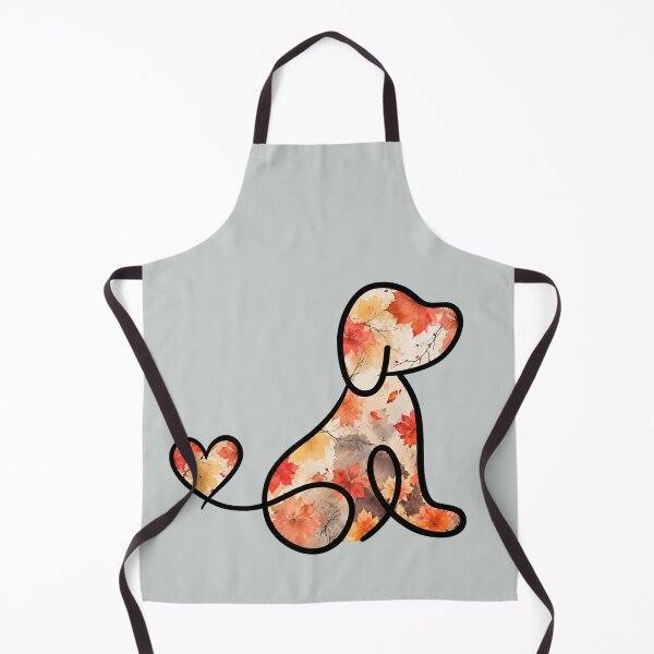 Item preview, Autumn leaves puppy with heart tail designed and sold by Doodles Down South.