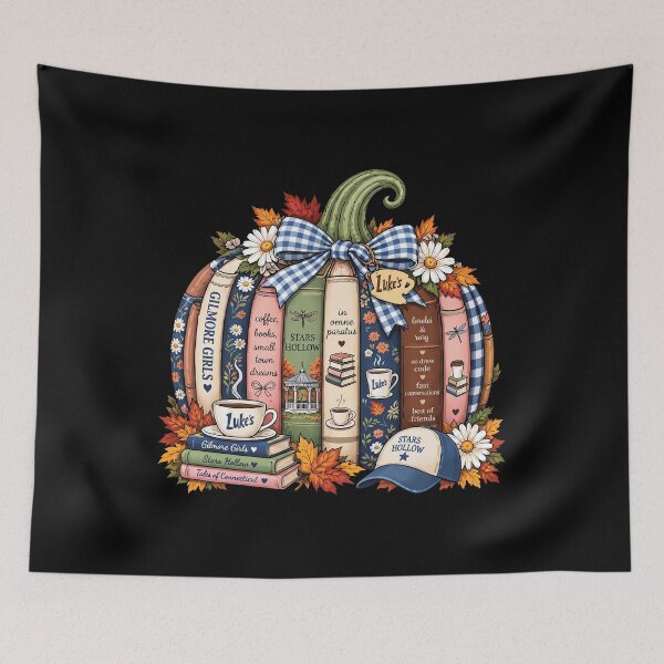 Item preview, Gilmore Girls Fall Pumpkin Stars Hollow Luke’s Coffee Cozy Autumn Bookish designed and sold by ArtSantosv.