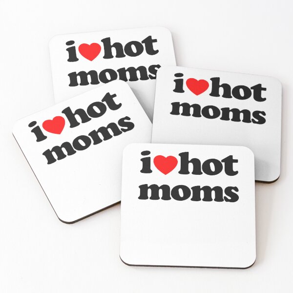 Item preview, I Love Hot Moms Sarcastic Meme Humor Graphic Tee designed and sold by MathWare MathClips.