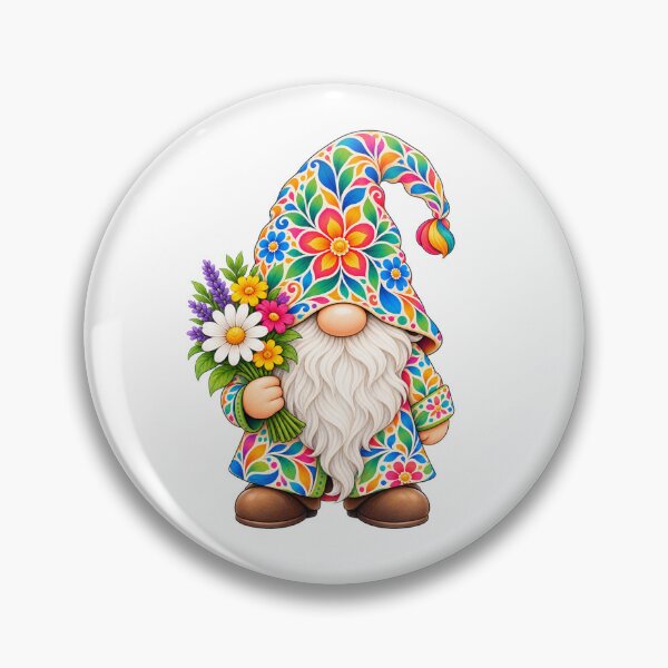 Item preview, Kaleido Floral Garden Gnome designed and sold by Myra365Art.