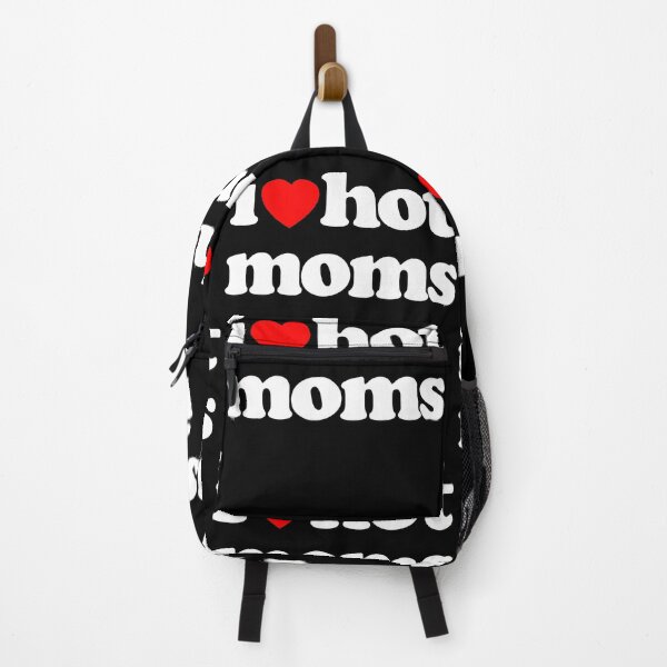 Item preview, I Love Hot Moms Sarcastic Meme Humor Graphic Tee White Text designed and sold by MathWare MathClips.