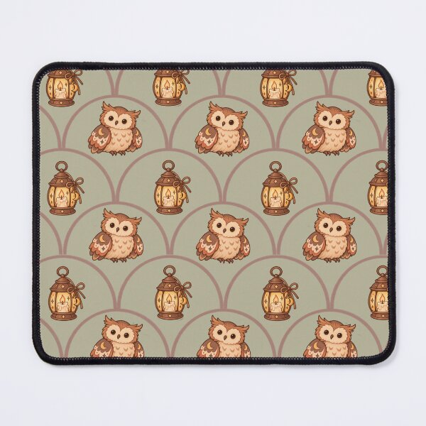 Item preview, Owl & Lantern - Cozy Witchy Pattern designed and sold by Lunebriar.