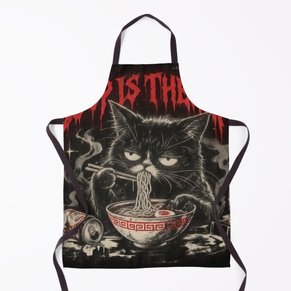 Item preview, Soup Is Therapy – Funny Black Cat Ramen designed and sold by NightshiftDesign.