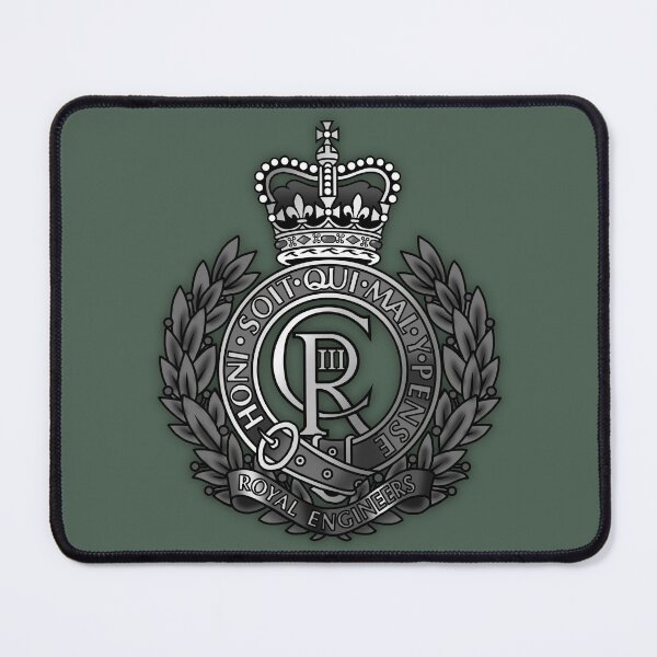 Item preview, Royal Engineers Cap Badge Black and White (CR) designed and sold by Auburn-Art.