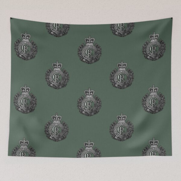 Item preview, Royal Engineers Cap Badge Black and White (CR) designed and sold by Auburn-Art.