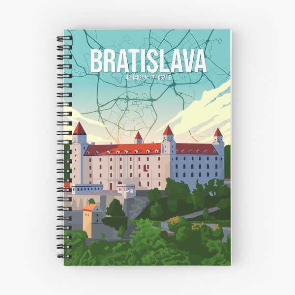 Item preview, Bratislava Castle Skyline and City Map Travel Art designed and sold by Stadify.