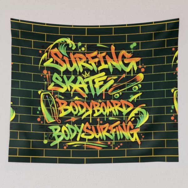 Item preview, Pattern Mural bricks graffiti designed and sold by MarketdeLuis.