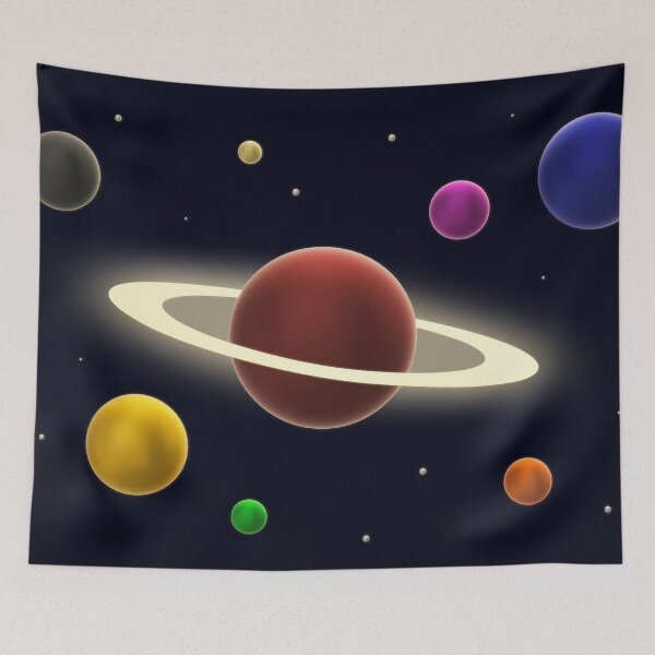 Item preview, Cosmic Symphony of Colorful Planets designed and sold by ArtisticJump.