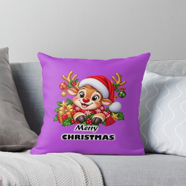 Item preview, Smiling Reindeer Santa Hat Christmas Printable Design designed and sold by annenambiro.