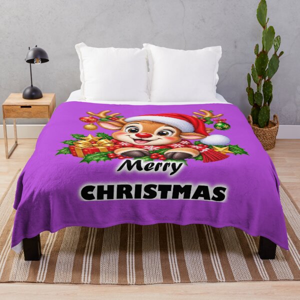 Item preview, Smiling Reindeer Santa Hat Christmas Printable Design designed and sold by annenambiro.