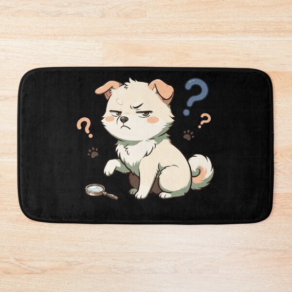 Item preview, Confused Puppy Detective Skeptical Dog Funny Art    designed and sold by mood-draftsman.