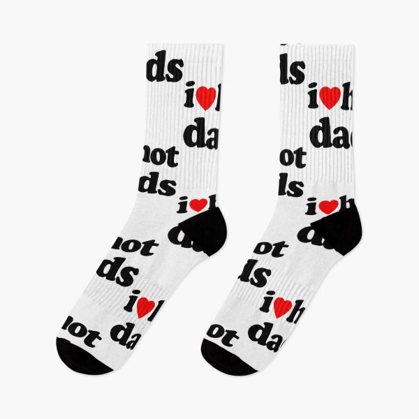 Item preview, I Love Hot Dads Sarcastic Meme Humor Graphic Black Text designed and sold by MathWare MathClips.