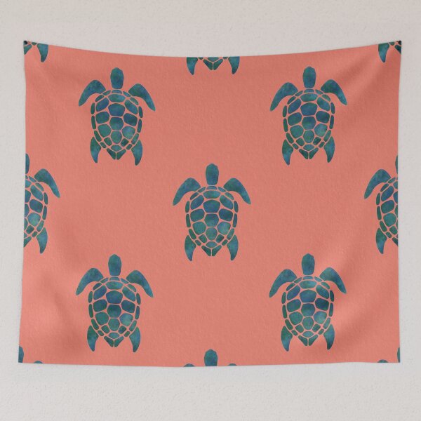 Item preview, Turtles pattern orange designed and sold by Ana Gorozpe.