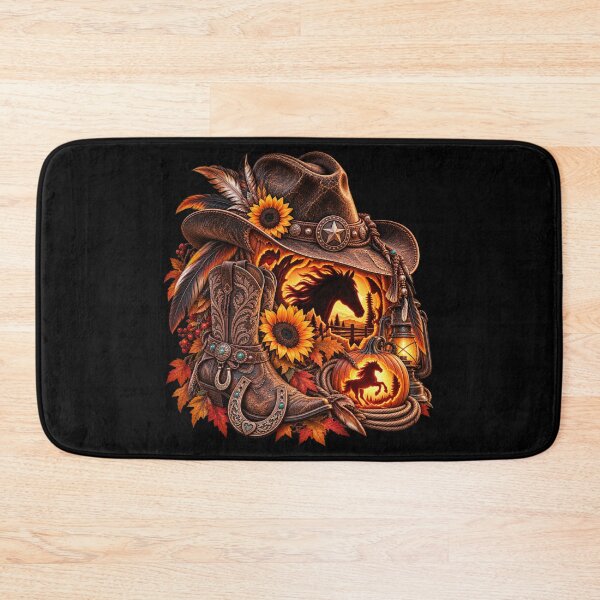Item preview, Western Halloween Horse – Cowboy Boots & Pumpkin designed and sold by Quarterhorses.