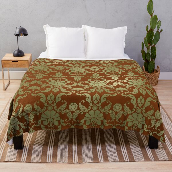 Item preview, Antique Brass Lotus Damask - Wallpaper - Volume 01, No. 04 designed and sold by Legacy Star Designs.