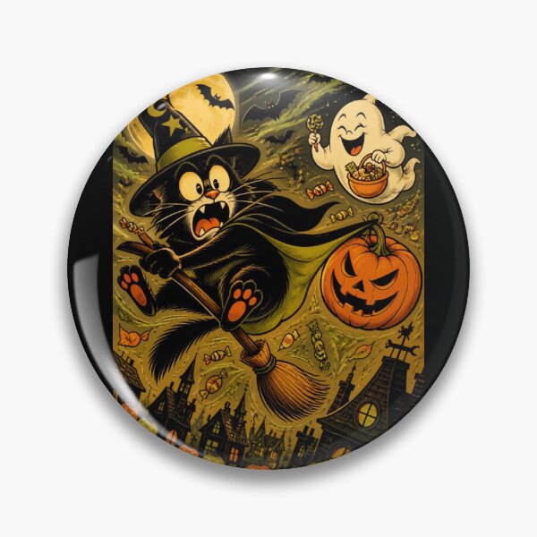 Item preview, Halloween Cat designed and sold by ArtCraftLab.