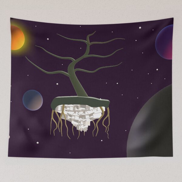 Item preview, Floating Island in Deep Space designed and sold by ArtisticJump.