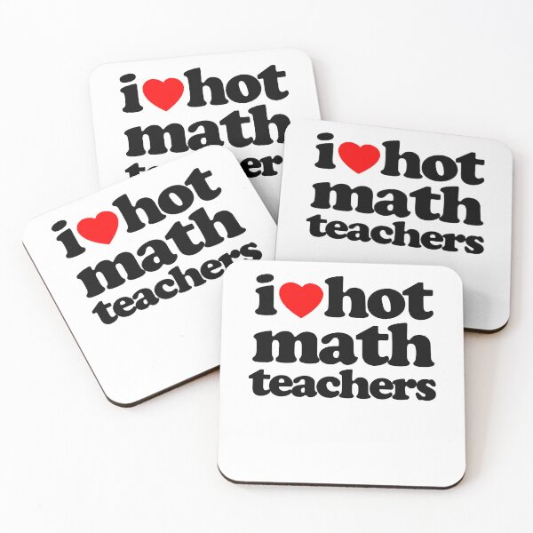 Item preview, I Love Hot Math Teachers STEM Geek Graphic Black Text designed and sold by MathWare MathClips.