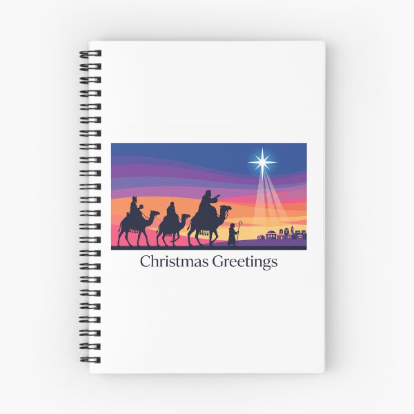 Item preview, Three Wise Men Following the Star of Bethlehem - Christmas Greetings designed and sold by ArtworkNorth.