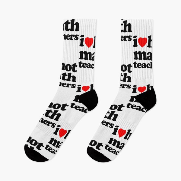 Item preview, I Love Hot Math Teachers STEM Geek Graphic Black Text designed and sold by MathWare MathClips.