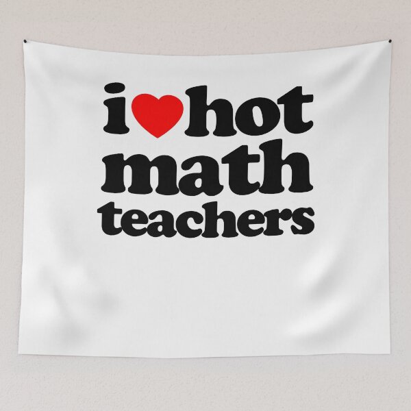 Item preview, I Love Hot Math Teachers STEM Geek Graphic Black Text designed and sold by MathWare MathClips.