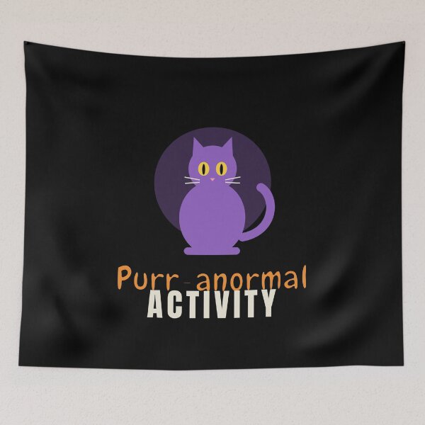 Item preview, Purr-anormal Activity Funny Cat Halloween Pun designed and sold by C-O-O-L.