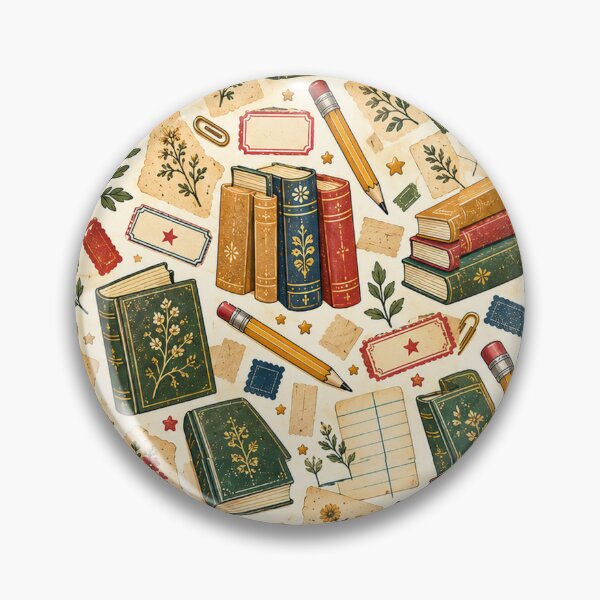 Item preview, Vintage Library Checkout Pattern – Bookish Ephemera Seamless Repeat designed and sold by astersgraphics.